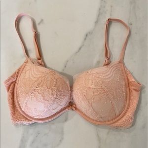 Victoria’s Secret pink lace plunge push up bra